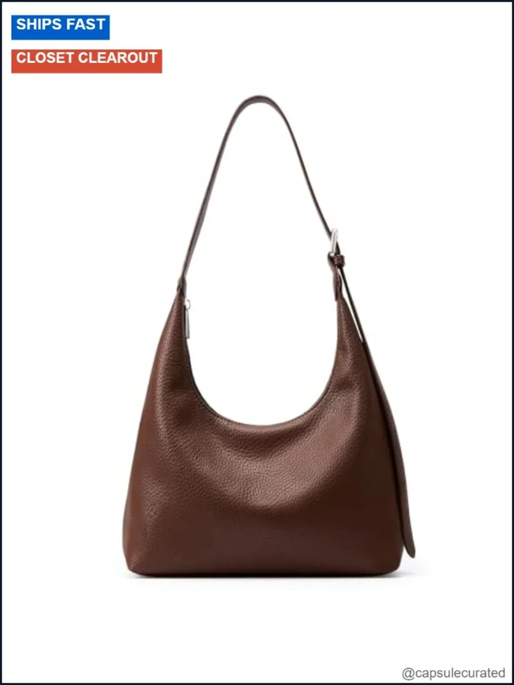 Women Crescent Hobo Tote Bag Soft Vegan Leather Adjustable Shoulder Strap Work